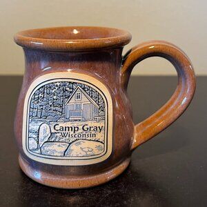 DENEEN POTTERY Handcrafted Hand Thrown Mug CAMP GRAY Wisconsin